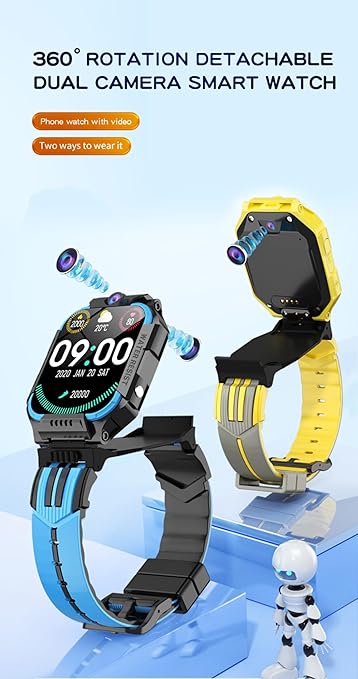 Denx Dual Camera Smart Watch – Fitness Tracker with HD Video, Bluetooth & Health Monitoring