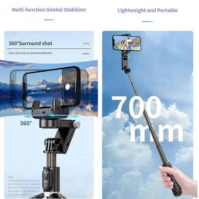 Smart Handheld Gimbal Stabilizer – 3-Axis Bluetooth Gimbal for Smartphone & Action Camera