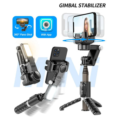 Smart Handheld Gimbal Stabilizer – 3-Axis Bluetooth Gimbal for Smartphone & Action Camera